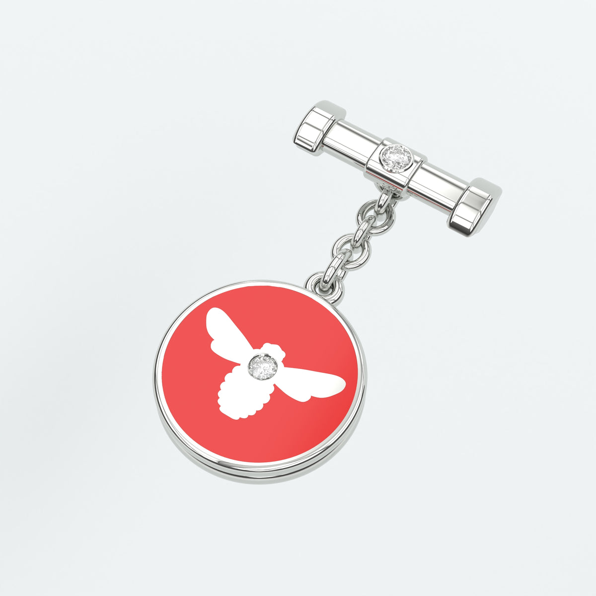 Bee Bunting Red Enamel Charm