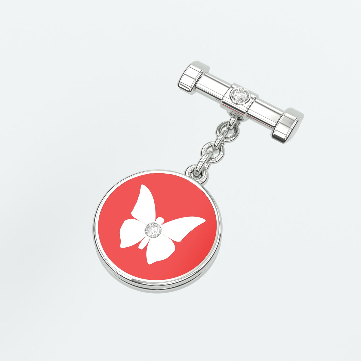 Butterfly Bunting Red Enamel Charm