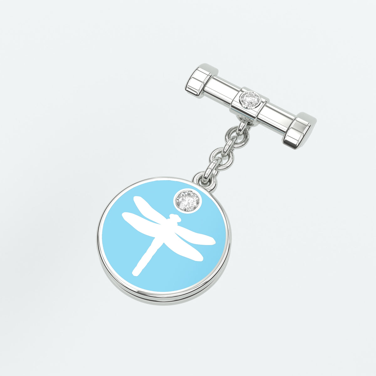 Dragonfly Bunting Blue Enamel Charm
