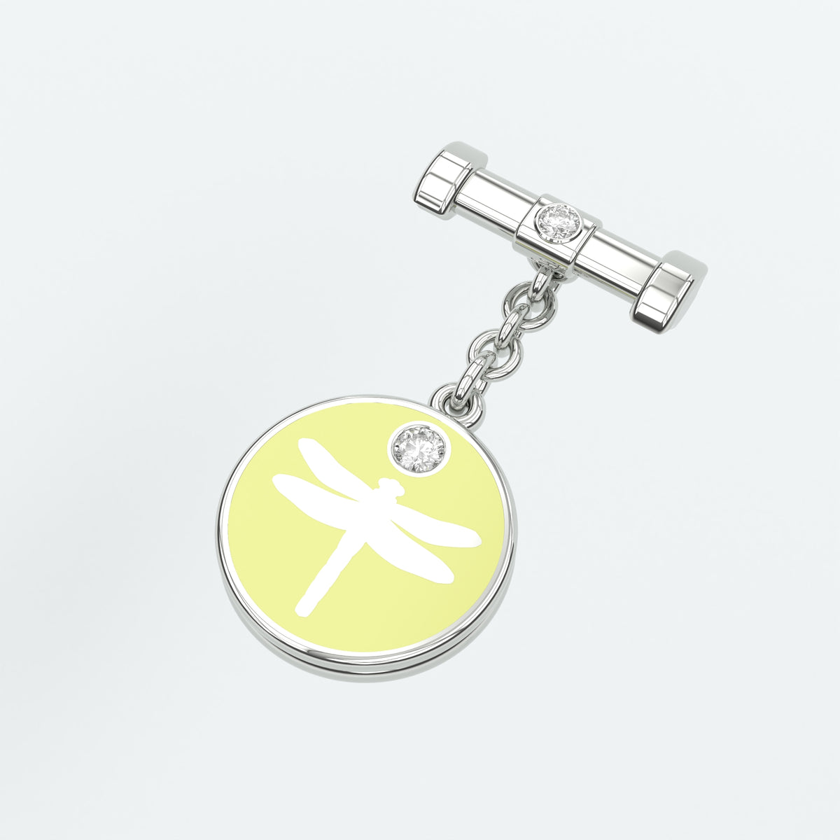 Dragonfly Bunting Yellow Enamel Charm