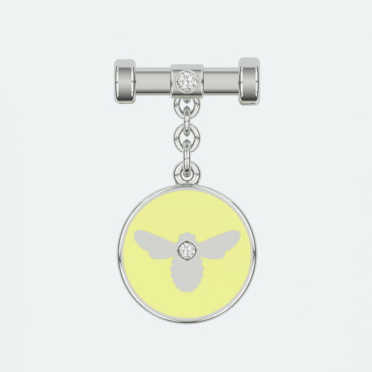 Bee Bunting Yellow Enamel Charm