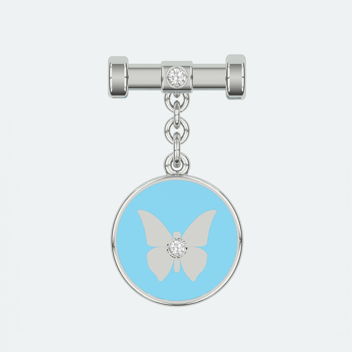 Butterfly Bunting Blue Enamel Charm