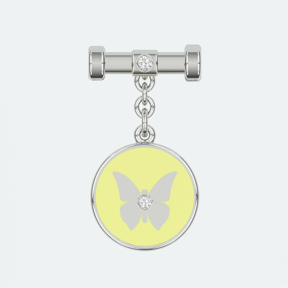 Butterfly Bunting Yellow Enamel Charm