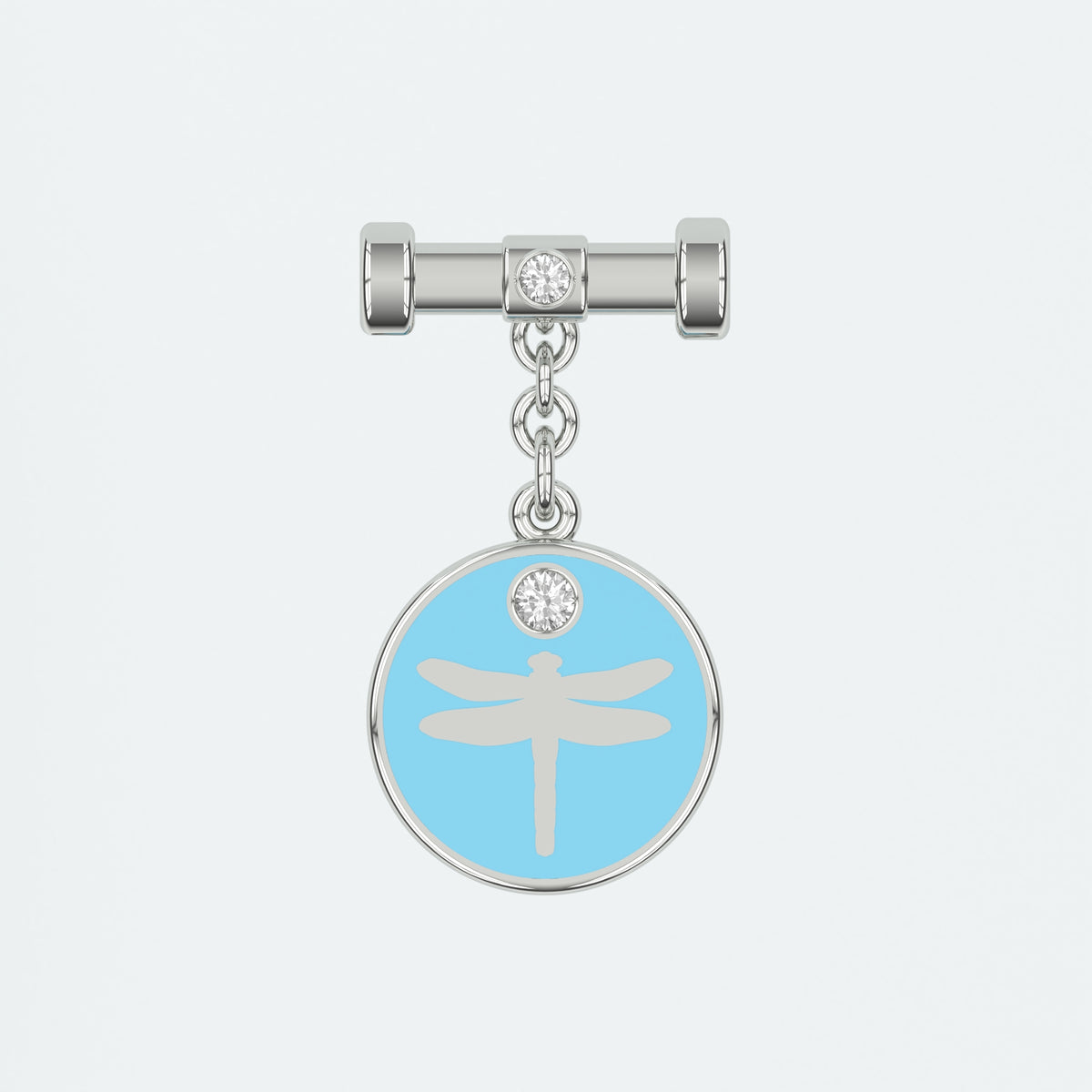 Dragonfly Bunting Blue Enamel Charm