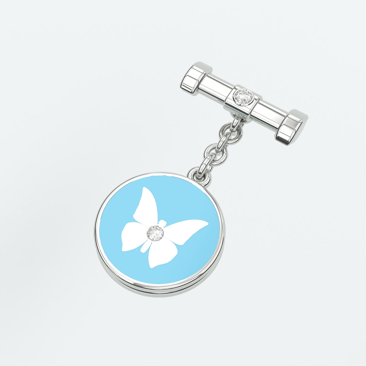 Butterfly Bunting Blue Enamel Charm
