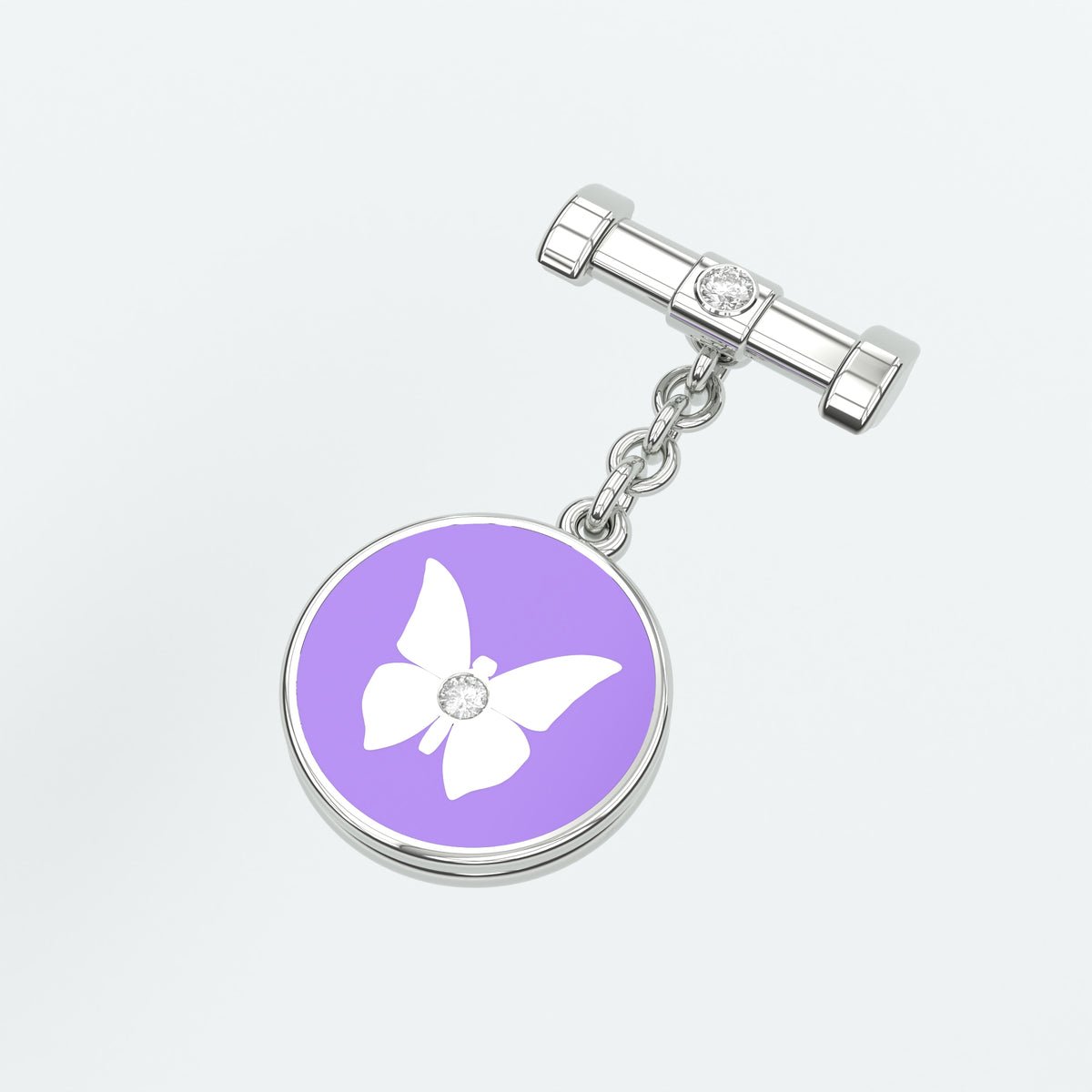 Butterfly Bunting Purple Enamel Charm